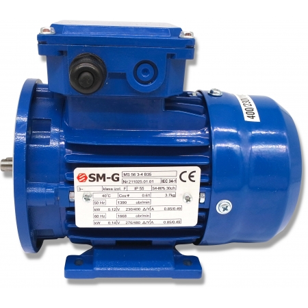 SILNIK ELEKTRYCZNY Z KOŁNIERZEM 0,12kW 400V 1390obr WAŁEK 9mm 3-FAZOWY